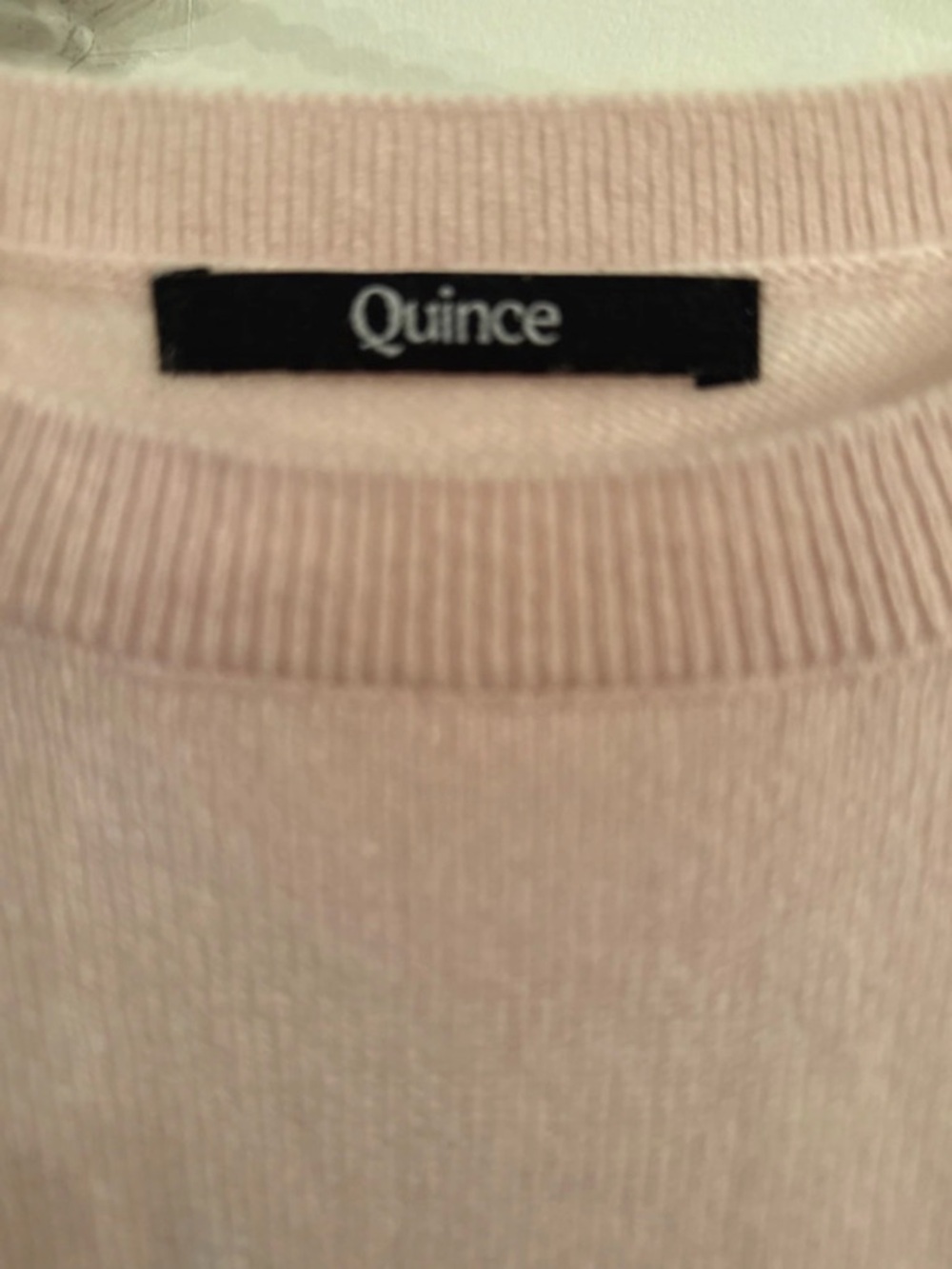 Quince women’s cashmere Sweater in Pale Pink - Picture 3 of 3